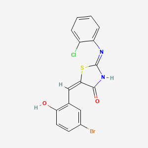 molecular formula C16H10BrClN2O2S B6079172 5-(5-bromo-2-hydroxybenzylidene)-2-[(2-chlorophenyl)amino]-1,3-thiazol-4(5H)-one 