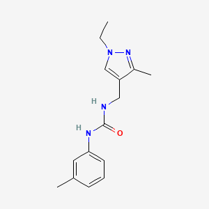 molecular formula C15H20N4O B6079185 N-[(1-ethyl-3-methyl-1H-pyrazol-4-yl)methyl]-N'-(3-methylphenyl)urea 