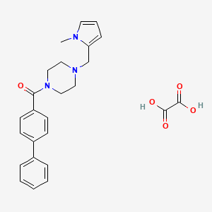 molecular formula C25H27N3O5 B6079188 1-(4-biphenylylcarbonyl)-4-[(1-methyl-1H-pyrrol-2-yl)methyl]piperazine oxalate 