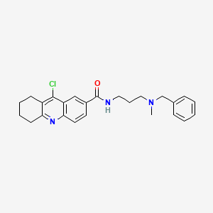 molecular formula C25H28ClN3O B607919 N-(3-(苄基(甲基)氨基)丙基)-9-氯-5,6,7,8-四氢吖啶-2-甲酰胺 CAS No. 1426944-49-1