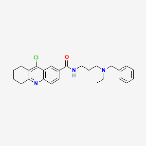 molecular formula C26H30ClN3O B607920 N-(3-(Benzyl(ethyl)amino)propyl)-9-chloro-5,6,7,8-tetrahydroacridine-2-carboxamide CAS No. 1426544-54-8
