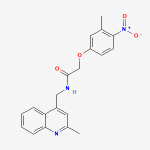 2-(3-methyl-4-nitrophenoxy)-N-[(2-methylquinolin-4-yl)methyl]acetamide