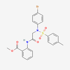 molecular formula C23H21BrN2O5S B6079218 methyl 2-({N-(4-bromophenyl)-N-[(4-methylphenyl)sulfonyl]glycyl}amino)benzoate 