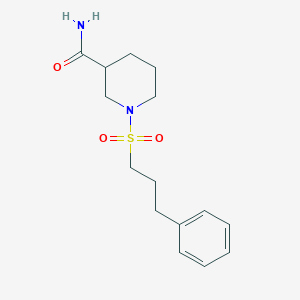 molecular formula C15H22N2O3S B6079240 1-[(3-phenylpropyl)sulfonyl]-3-piperidinecarboxamide 