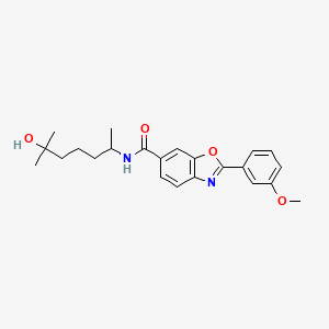 molecular formula C23H28N2O4 B6079275 N-(5-hydroxy-1,5-dimethylhexyl)-2-(3-methoxyphenyl)-1,3-benzoxazole-6-carboxamide 