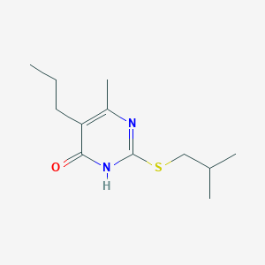 molecular formula C12H20N2OS B6079297 2-(isobutylthio)-6-methyl-5-propyl-4-pyrimidinol 