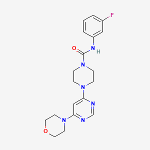 molecular formula C19H23FN6O2 B6079304 N-(3-fluorophenyl)-4-[6-(4-morpholinyl)-4-pyrimidinyl]-1-piperazinecarboxamide 