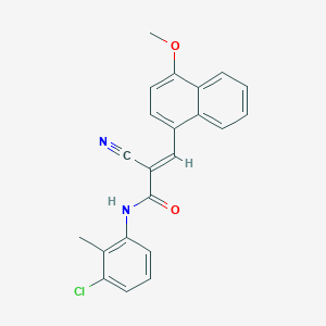 molecular formula C22H17ClN2O2 B6079319 N-(3-chloro-2-methylphenyl)-2-cyano-3-(4-methoxy-1-naphthyl)acrylamide 
