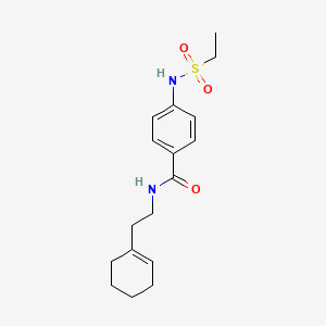 molecular formula C17H24N2O3S B6079349 N-[2-(1-cyclohexen-1-yl)ethyl]-4-[(ethylsulfonyl)amino]benzamide 