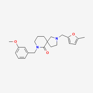 molecular formula C22H28N2O3 B6079357 7-(3-methoxybenzyl)-2-[(5-methyl-2-furyl)methyl]-2,7-diazaspiro[4.5]decan-6-one 