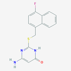 6-amino-2-{[(4-fluoro-1-naphthyl)methyl]thio}-4-pyrimidinol