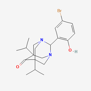 molecular formula C20H27BrN2O2 B6079373 2-(5-bromo-2-hydroxyphenyl)-5,7-diisopropyl-1,3-diazatricyclo[3.3.1.1~3,7~]decan-6-one 