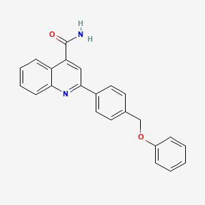molecular formula C23H18N2O2 B6079394 2-[4-(phenoxymethyl)phenyl]-4-quinolinecarboxamide 