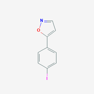 molecular formula C9H6INO B060794 5-(4-碘苯基)异噁唑 CAS No. 160377-48-0