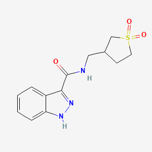 molecular formula C13H15N3O3S B6079417 N-[(1,1-dioxidotetrahydro-3-thienyl)methyl]-1H-indazole-3-carboxamide 