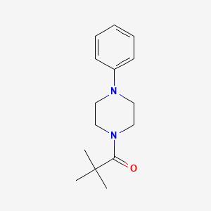 molecular formula C15H22N2O B6079426 1-(2,2-dimethylpropanoyl)-4-phenylpiperazine 