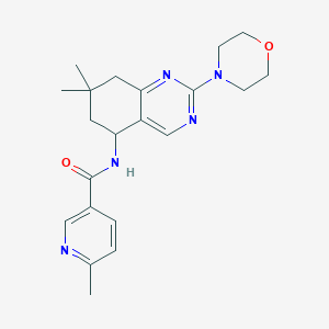 molecular formula C21H27N5O2 B6079438 N-[7,7-dimethyl-2-(4-morpholinyl)-5,6,7,8-tetrahydro-5-quinazolinyl]-6-methylnicotinamide 