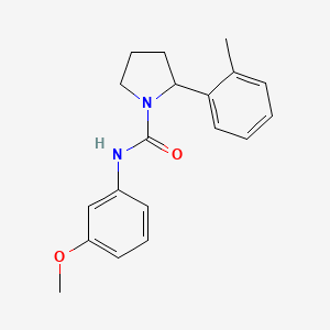 molecular formula C19H22N2O2 B6079463 N-(3-methoxyphenyl)-2-(2-methylphenyl)-1-pyrrolidinecarboxamide 