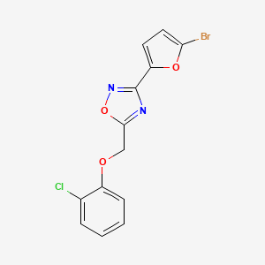 3-(5-bromo-2-furyl)-5-[(2-chlorophenoxy)methyl]-1,2,4-oxadiazole