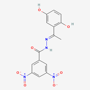 molecular formula C15H12N4O7 B6079483 N'-[1-(2,5-dihydroxyphenyl)ethylidene]-3,5-dinitrobenzohydrazide 