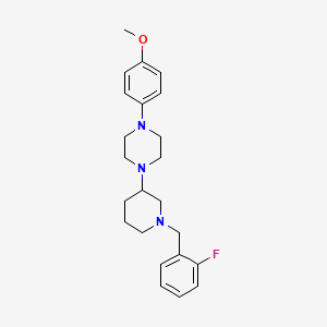 molecular formula C23H30FN3O B6079506 1-[1-(2-fluorobenzyl)-3-piperidinyl]-4-(4-methoxyphenyl)piperazine 