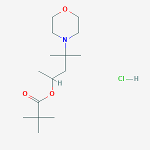 molecular formula C15H30ClNO3 B6079519 1,3-dimethyl-3-(4-morpholinyl)butyl 2,2-dimethylpropanoate hydrochloride 