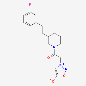 molecular formula C17H20FN3O3 B6079536 3-(2-{3-[2-(3-fluorophenyl)ethyl]-1-piperidinyl}-2-oxoethyl)-1,2,3-oxadiazol-3-ium-5-olate 