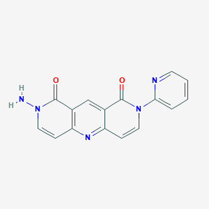molecular formula C16H11N5O2 B6079543 2-amino-8-(2-pyridinyl)pyrido[4,3-b]-1,6-naphthyridine-1,9(2H,8H)-dione 