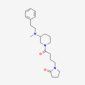 molecular formula C22H33N3O2 B6079616 1-(4-{3-[methyl(2-phenylethyl)amino]-1-piperidinyl}-4-oxobutyl)-2-pyrrolidinone 
