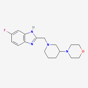 molecular formula C17H23FN4O B6079642 6-fluoro-2-{[3-(4-morpholinyl)-1-piperidinyl]methyl}-1H-benzimidazole 