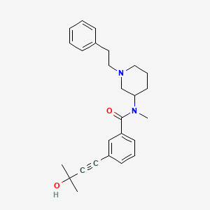 molecular formula C26H32N2O2 B6079681 3-(3-hydroxy-3-methyl-1-butyn-1-yl)-N-methyl-N-[1-(2-phenylethyl)-3-piperidinyl]benzamide 