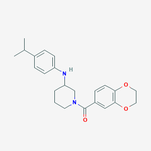 molecular formula C23H28N2O3 B6079736 1-(2,3-dihydro-1,4-benzodioxin-6-ylcarbonyl)-N-(4-isopropylphenyl)-3-piperidinamine 