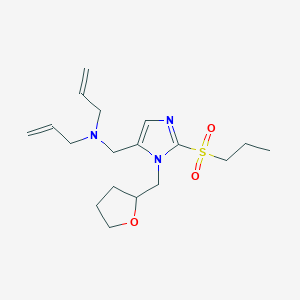 molecular formula C18H29N3O3S B6079743 N-allyl-N-{[2-(propylsulfonyl)-1-(tetrahydro-2-furanylmethyl)-1H-imidazol-5-yl]methyl}-2-propen-1-amine 