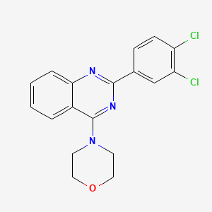 molecular formula C18H15Cl2N3O B6079751 2-(3,4-dichlorophenyl)-4-(4-morpholinyl)quinazoline 