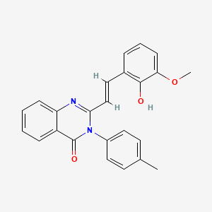 molecular formula C24H20N2O3 B6079769 2-[2-(2-hydroxy-3-methoxyphenyl)vinyl]-3-(4-methylphenyl)-4(3H)-quinazolinone 