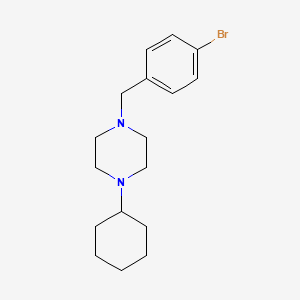 molecular formula C17H25BrN2 B6079774 1-(4-bromobenzyl)-4-cyclohexylpiperazine 