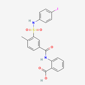 molecular formula C21H17IN2O5S B6079791 2-[(3-{[(4-iodophenyl)amino]sulfonyl}-4-methylbenzoyl)amino]benzoic acid 