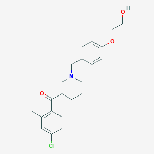 molecular formula C22H26ClNO3 B6079806 (4-chloro-2-methylphenyl){1-[4-(2-hydroxyethoxy)benzyl]-3-piperidinyl}methanone 