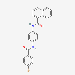 molecular formula C24H17BrN2O2 B6079814 N-{4-[(4-bromobenzoyl)amino]phenyl}-1-naphthamide 