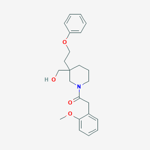 [1-[(2-methoxyphenyl)acetyl]-3-(2-phenoxyethyl)-3-piperidinyl]methanol