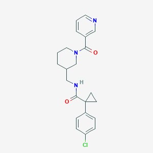 molecular formula C22H24ClN3O2 B6079849 1-(4-chlorophenyl)-N-{[1-(3-pyridinylcarbonyl)-3-piperidinyl]methyl}cyclopropanecarboxamide 