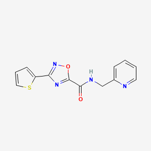 molecular formula C13H10N4O2S B6079866 N-(2-pyridinylmethyl)-3-(2-thienyl)-1,2,4-oxadiazole-5-carboxamide 