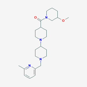 molecular formula C24H38N4O2 B6079869 4-[(3-methoxy-1-piperidinyl)carbonyl]-1'-[(6-methyl-2-pyridinyl)methyl]-1,4'-bipiperidine 