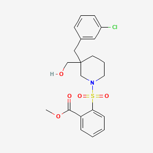 molecular formula C21H24ClNO5S B6079878 methyl 2-{[3-(3-chlorobenzyl)-3-(hydroxymethyl)-1-piperidinyl]sulfonyl}benzoate 