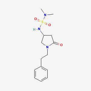 molecular formula C14H21N3O3S B6079898 N,N-dimethyl-N'-[5-oxo-1-(2-phenylethyl)-3-pyrrolidinyl]sulfamide 