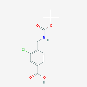 B060799 4-(((tert-Butoxycarbonyl)amino)methyl)-3-chlorobenzoic acid CAS No. 165528-69-8