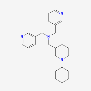 molecular formula C24H34N4 B6079919 1-(1-cyclohexyl-3-piperidinyl)-N,N-bis(3-pyridinylmethyl)methanamine 