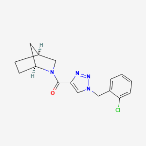 molecular formula C16H17ClN4O B6079933 (1S*,4S*)-2-{[1-(2-chlorobenzyl)-1H-1,2,3-triazol-4-yl]carbonyl}-2-azabicyclo[2.2.1]heptane 