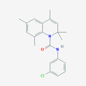 molecular formula C21H23ClN2O B6079947 N-(3-chlorophenyl)-2,2,4,6,8-pentamethyl-1(2H)-quinolinecarboxamide 
