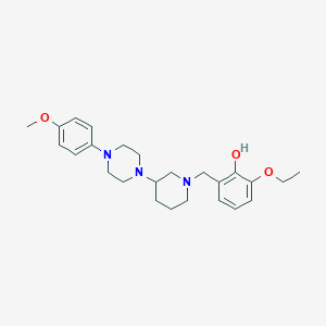 molecular formula C25H35N3O3 B6079957 2-ethoxy-6-({3-[4-(4-methoxyphenyl)-1-piperazinyl]-1-piperidinyl}methyl)phenol 